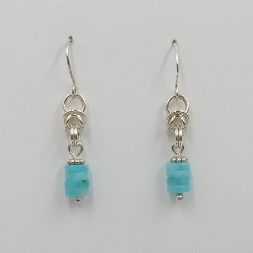 DKC-2011 Earrings Aquamarine and Sterling Silver 1.75L  $48 at Hunter Wolff Gallery